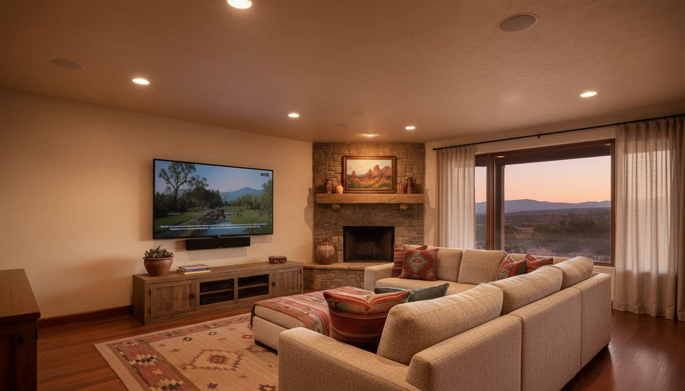 Custom media room installation in a Prescott AZ ranch home